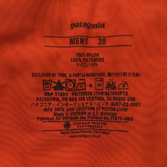 Patagonia Men's Bright Orange Board Shorts - Picture 11 of 16